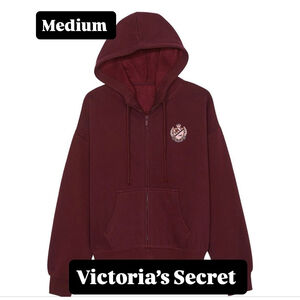 Victoria secret PINK zip up hoodie burgundy zip up medium